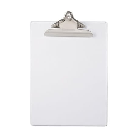 Saunders, Recycled Plastic Clipboard With Ruler Edge, 1in Clip Cap, 8 1/2 X 12 Sheet, Clear